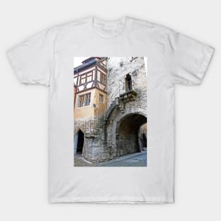 Stairway at Weisses Turm - Rothenburg od Tauber, Germany T-Shirt